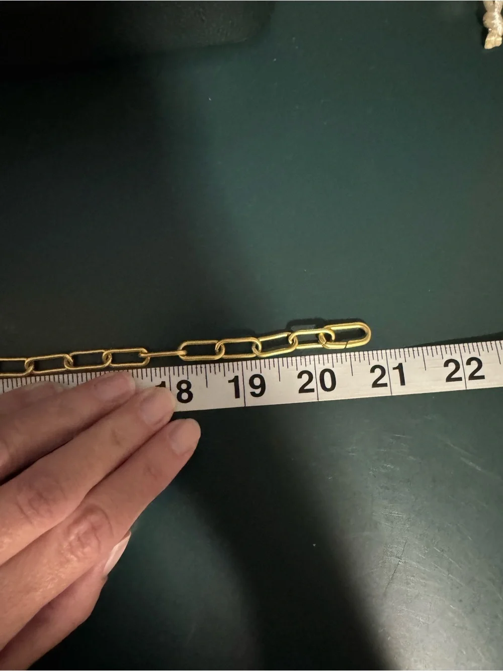 Paperclip Gold Link Chain Necklace - Picture 4 of 4